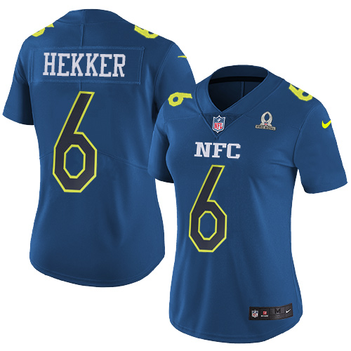 Nike Rams #6 Johnny Hekker Navy Women's Stitched NFL Limited NFC Pro Bowl Jersey - Click Image to Close
